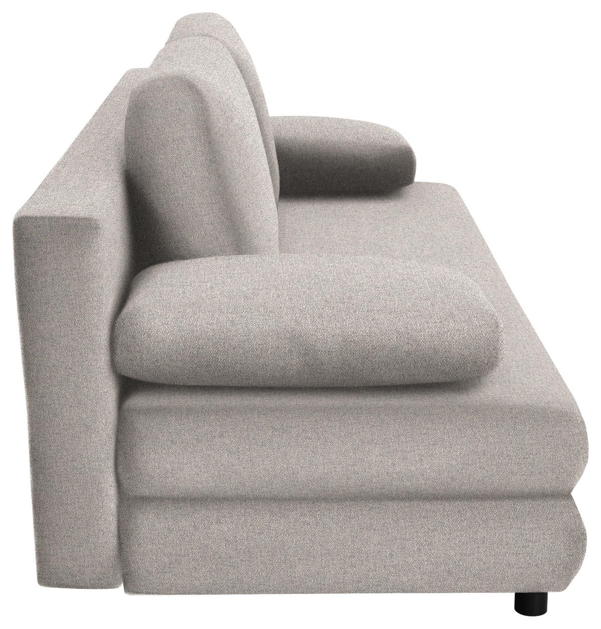 SCHLAFSOFA in Webstoff Grau  - Schwarz/Grau, Design, Kunststoff/Textil (197/77/81cm) - home24