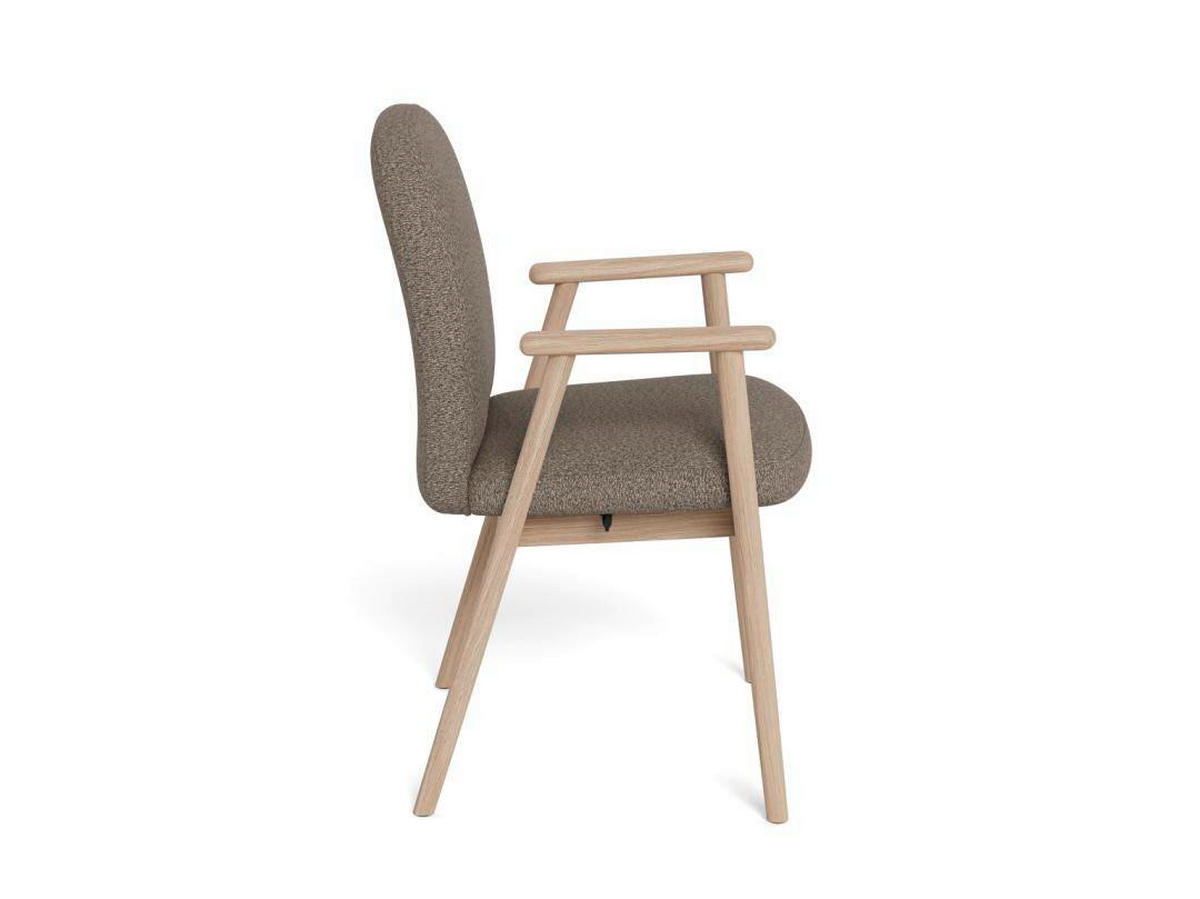 ARMLEHNSTUHL   Bouclé  Taupe  - Taupe, KONVENTIONELL, Holz/Textil (55/88/60cm) - MID.YOU