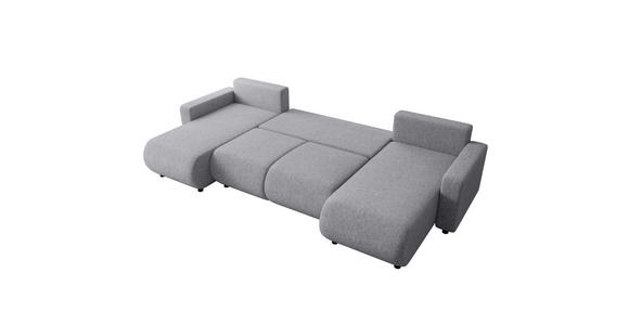 WOHNLANDSCHAFT Grau Webstoff  - Schwarz/Grau, MODERN, Kunststoff/Textil (150/312/150cm) - Xora