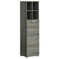 MIDISCHRANK 40/146/33 cm  - Silberfarben/Grau, MODERN, Holzwerkstoff/Kunststoff (40/146/33cm) - MID.YOU