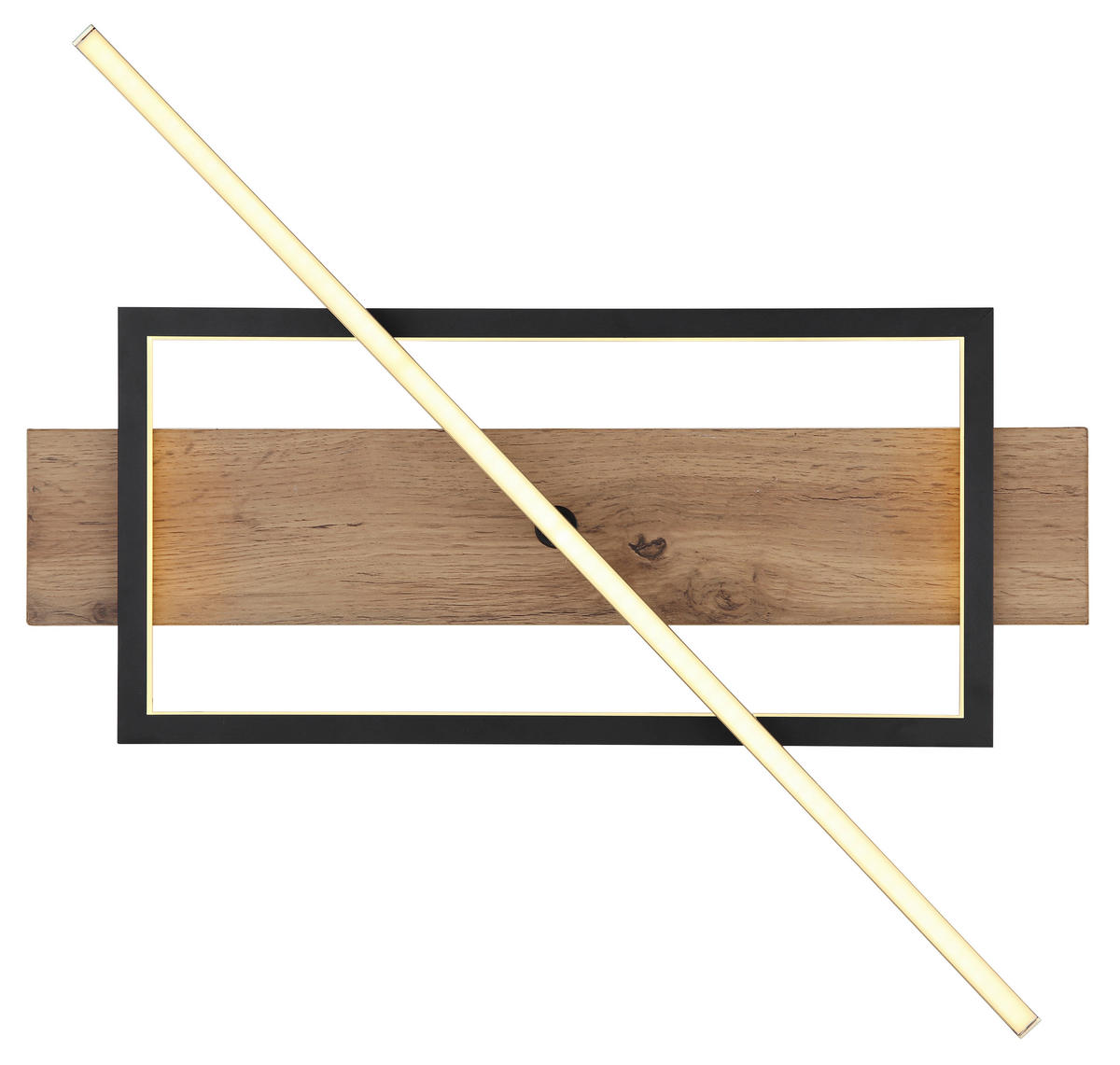 PLAFONIERĂ CU LED - opal/maro închis, Design, plastic/metal (60,5/20/9cm) - Globo