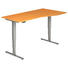 SCHREIBTISCH - Silberfarben/Buchefarben, KONVENTIONELL, Holzwerkstoff/Metall (180/63,5-128,5/80/100cm) SCHREIBTISCH - Silberfarben/Buchefarben, KONVENTIONELL, Holzwerkstoff/Metall (180/63,5-128,5/80/100cm)