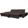 ECKSOFA  in Mikrofaser Braun  198/290 cm  - Schwarz/Braun, Design, Textil/Metall (198/290cm) - Xora