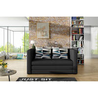 SCHLAFSOFA Webstoff Anthrazit  - Anthrazit/Schwarz, Design, Kunststoff/Textil (132cm) - P & B