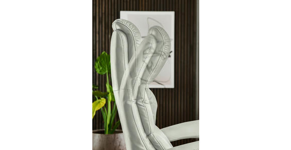 RELAXSESSEL in Leder Silberfarben  - Edelstahlfarben/Silberfarben, Design, Leder/Metall (76/119/86cm) - Dieter Knoll