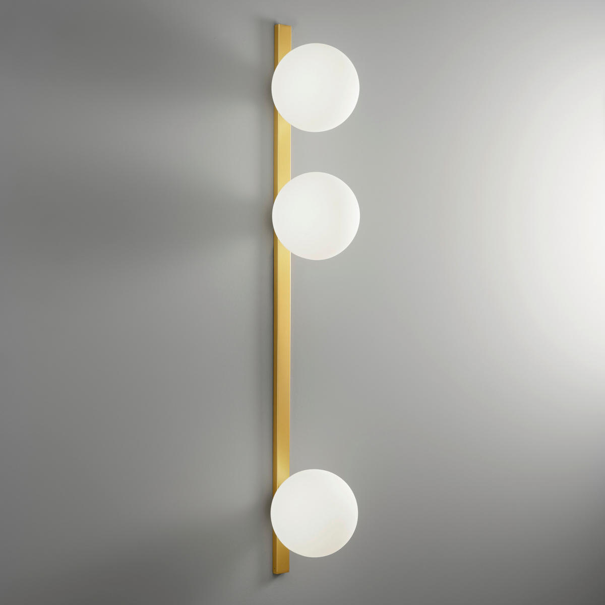 WANDLEUCHTE 14/90 cm   - Goldfarben/Weiß, KONVENTIONELL, Glas/Metall (14/90cm)