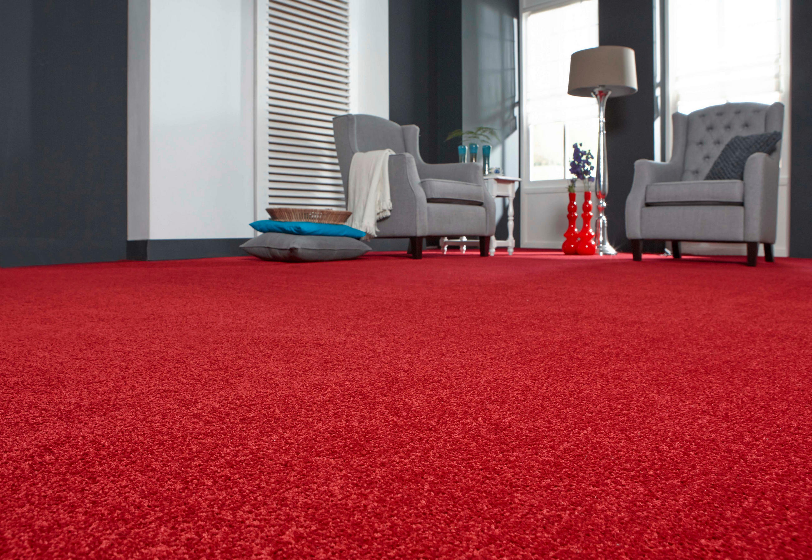Teppichfliese Carousel 20 - Rot, Basics, Textil (50/50cm)