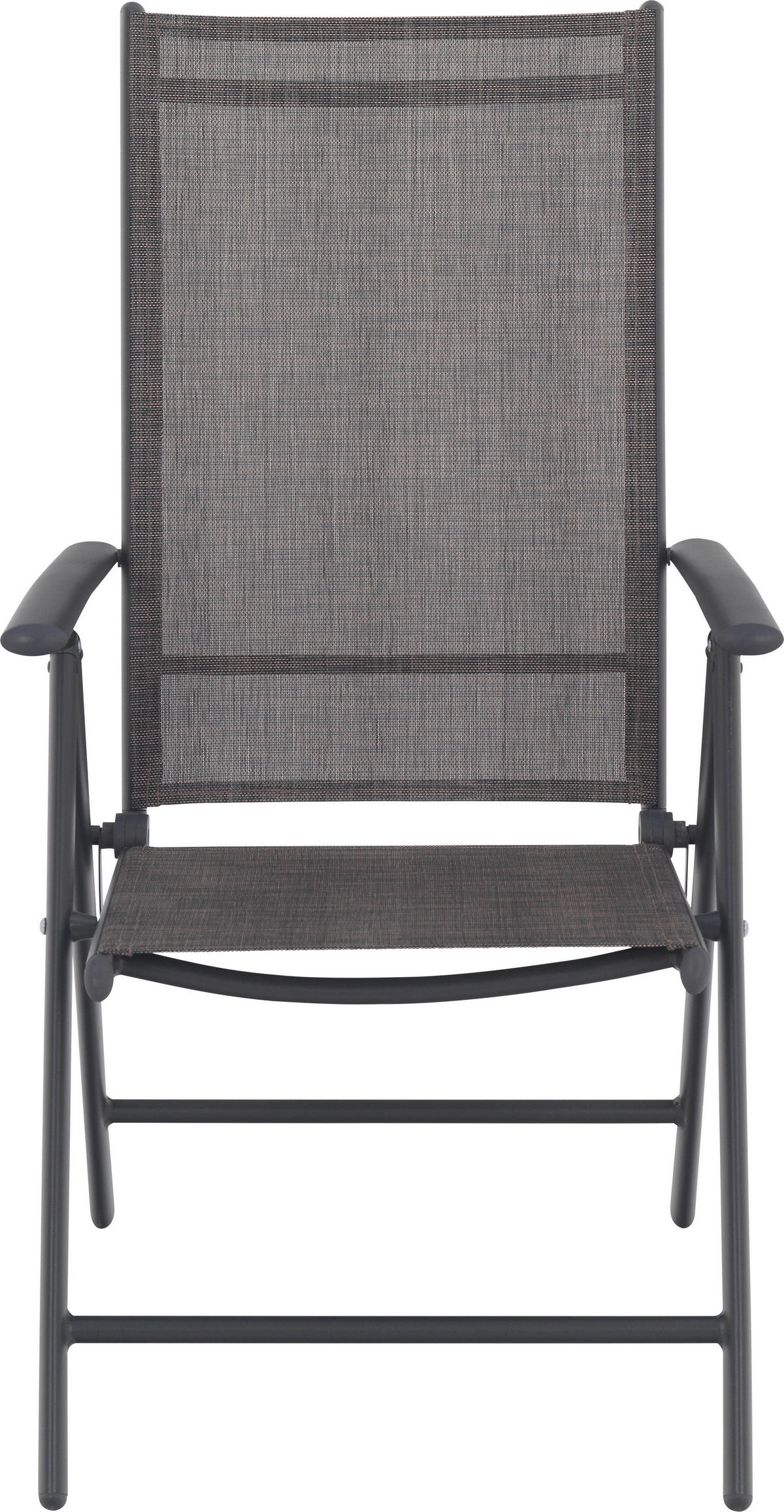 GARTENKLAPPSESSEL Aluminium Anthrazit, Braun  - Dunkelgrau/Anthrazit, Basics, Textil/Metall (56/106/64cm) - Xora
