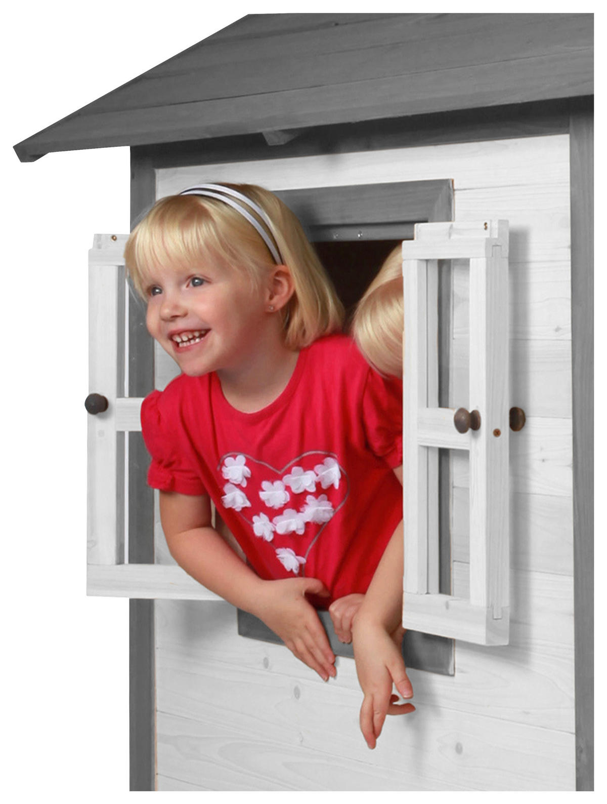 SPIELHAUS 240/189/167 cm  - Weiss/Grau, Konventionell, Holz/Kunststoff (240/189/167cm)