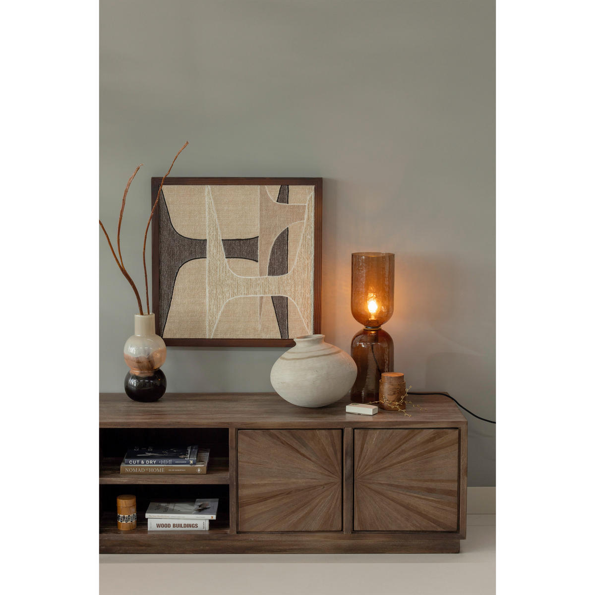 BILD 60/60/10 cm  - Dunkelbraun/Naturfarben, Basics, Holzwerkstoff/Textil (60/60/10cm) - Livetastic