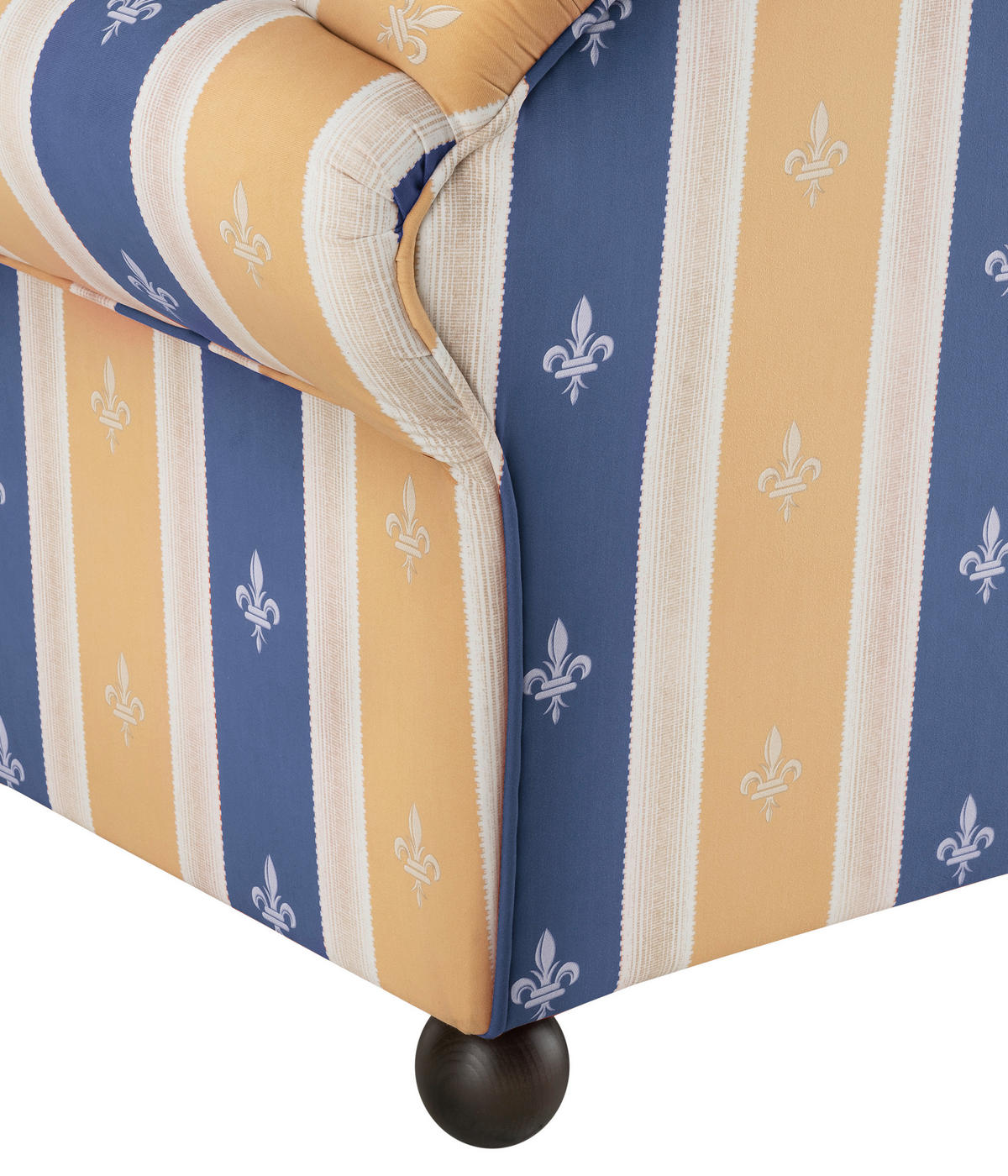 OTTOMANE Mikrofaser Blau  - Wengefarben/Blau, KONVENTIONELL, Holz/Textil (86/84/190cm) - Livetastic