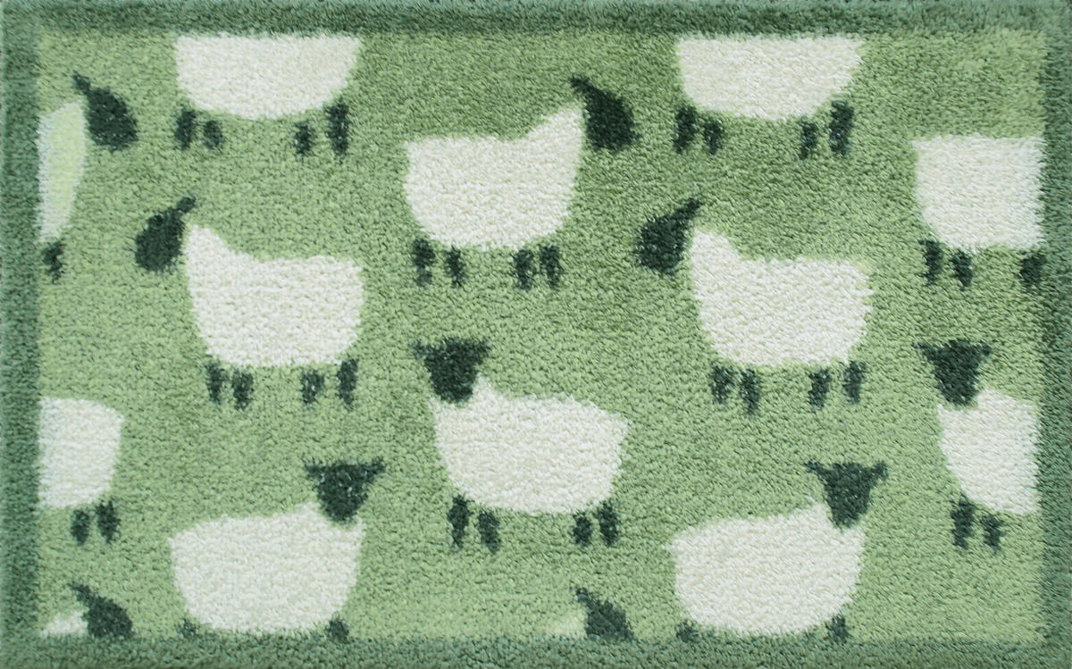 FUßMATTE  40/60 cm  Grün  - Grün, Basics, Kunststoff/Textil (40/60cm) - wash+dry