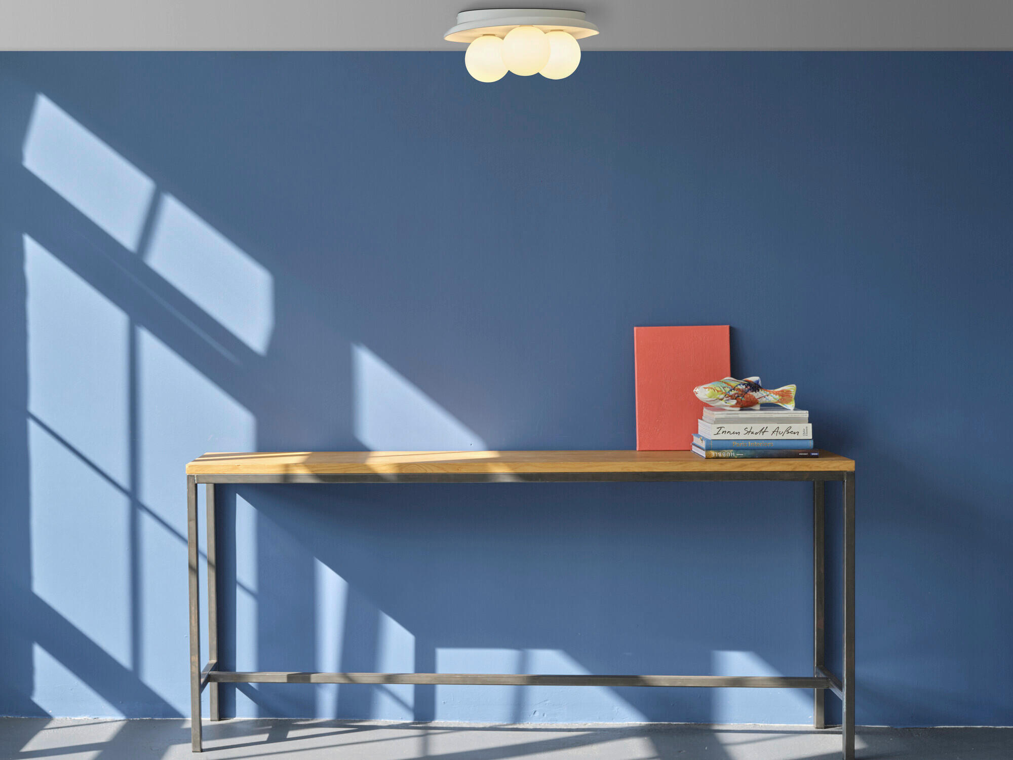 DECKENLEUCHTE    50/38.5/15.5 cm  - Weiß, Basics, Glas/Stein (50/38.5/15.5cm) - Osram