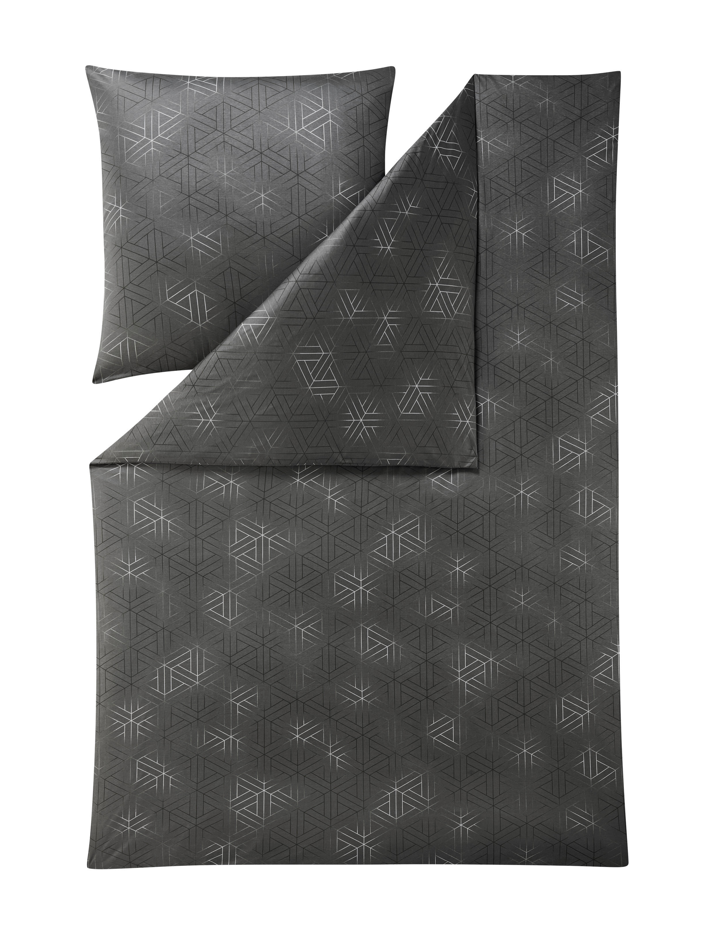 BETTWÄSCHE Pippa Interlock-Jersey 135/200 cm  - Anthrazit, Basics, Textil (135/200cm) - Estella