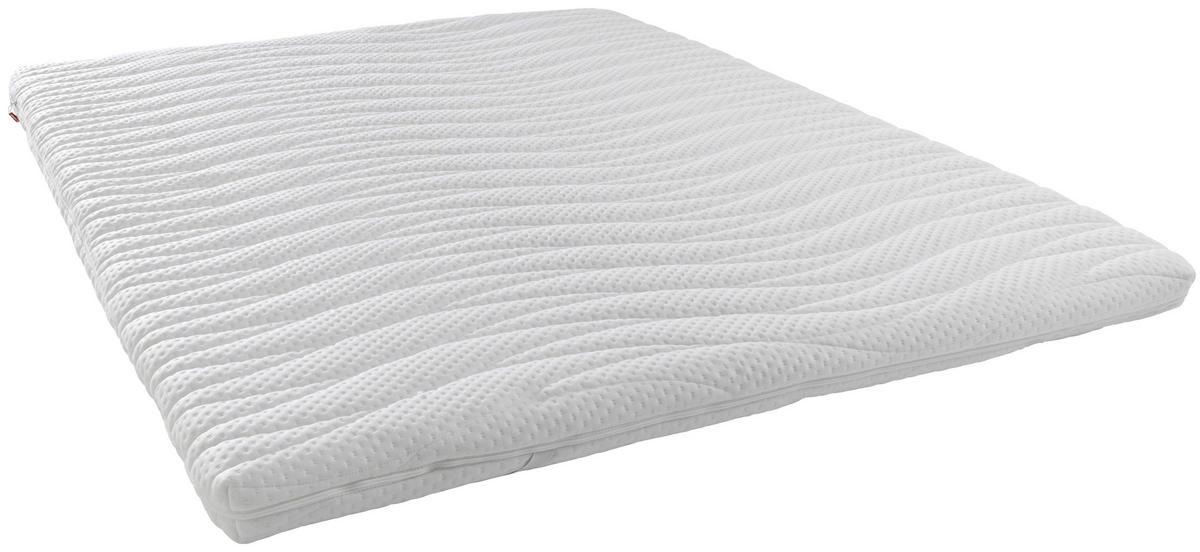 TOPPER 140/200 cm Höhe ca. 8 cm  - Weiss, Basics, Textil (140/200cm) - Elastica