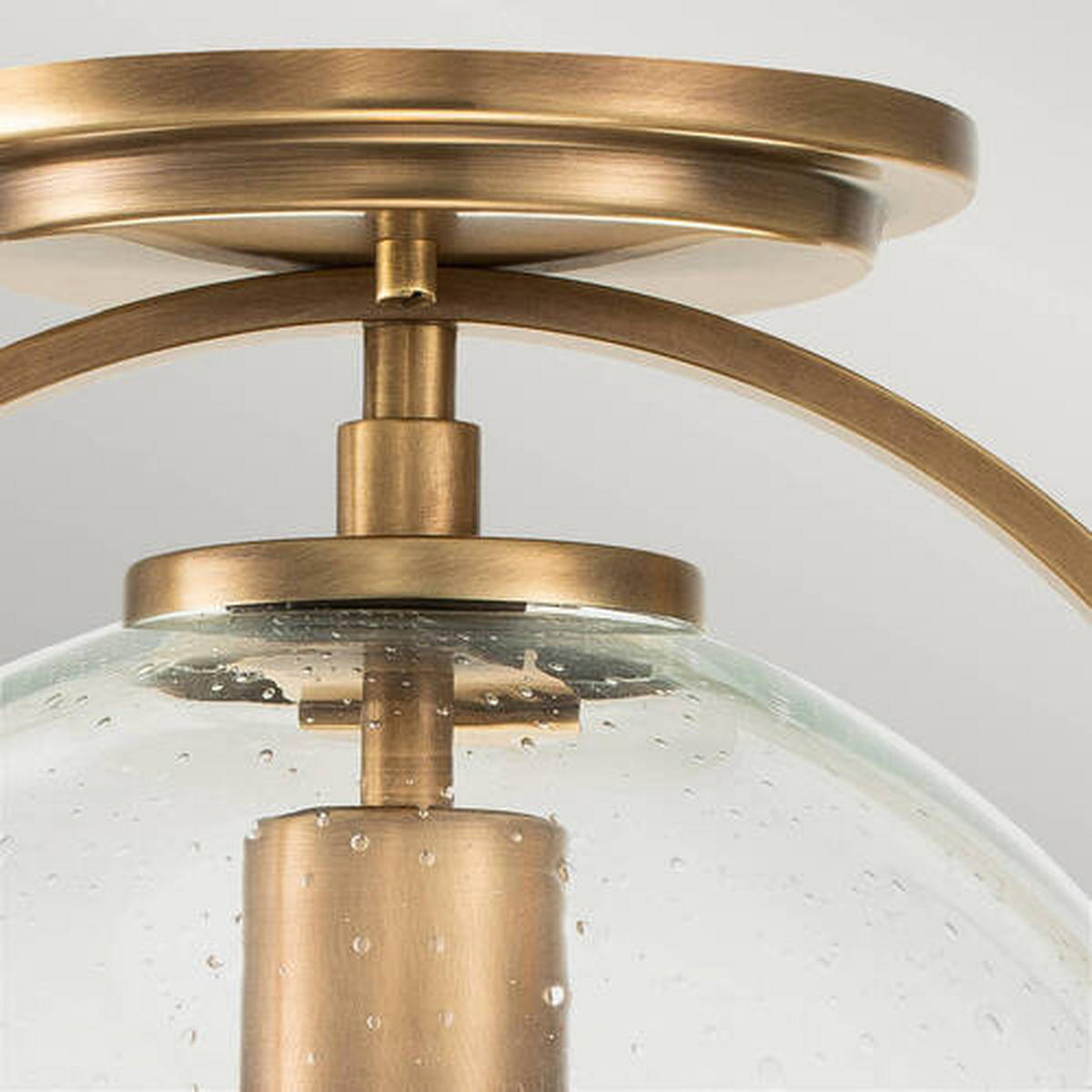 STROPNA SVETILKA Elstead Somerset 28.2/31.8 cm   - barve medenine, Design, kovina/steklo (28.2/31.8cm) - Elstead Lighting