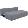 BOXSPRINGSOFA in Chenille Grau  - Schwarz/Grau, MODERN, Kunststoff/Textil (210/72/105cm) - Cantus