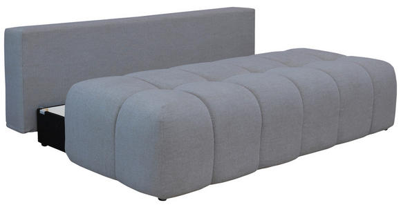 BOXSPRINGSOFA in Chenille Grau  - Schwarz/Grau, MODERN, Kunststoff/Textil (210/72/105cm) - Cantus