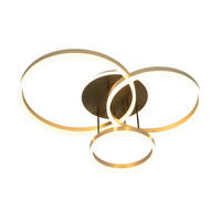 LED-DECKENLEUCHTE 77/62,50/21 cm   - Goldfarben/Schwarz, Design, Kunststoff/Metall (77/62,50/21cm)