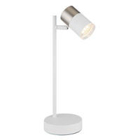 STOLNÍ LAMPA, GU10, 13.2/12/35 cm - bílá/průhledné, Design, kov/plast (13.2/12/35cm) - Globo