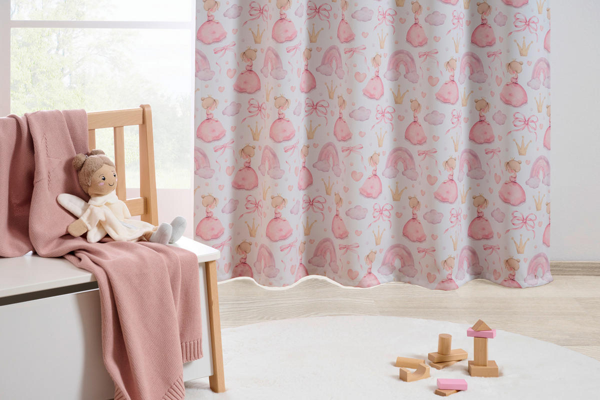 DĚTSKÝ ZÁVĚS, zatemnění,  - starorůžová, Design, textil (140/245cm) - Ben'n'jen