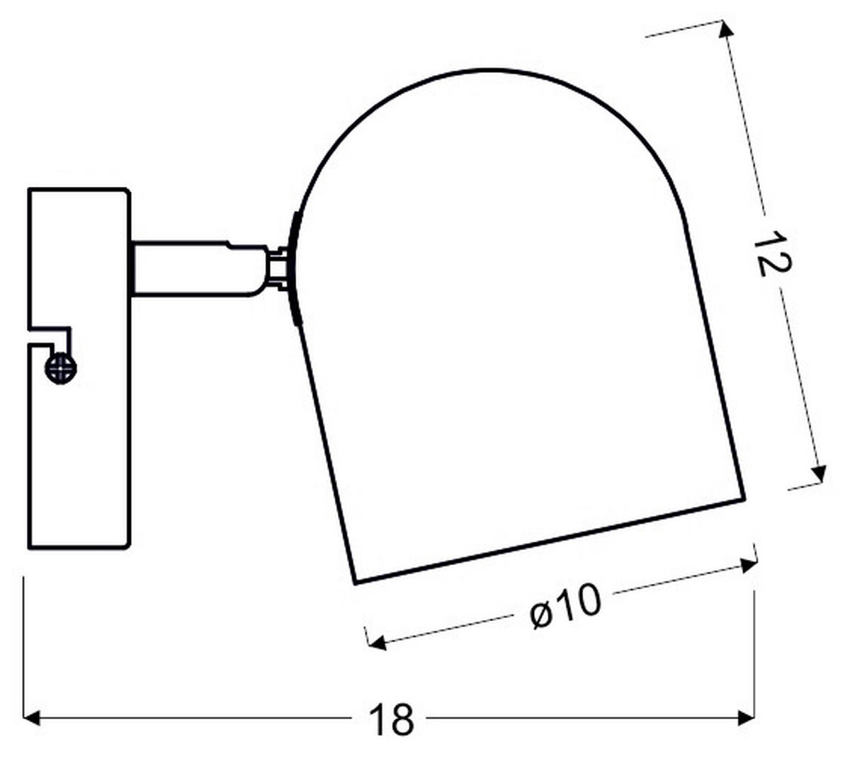 WANDSTRAHLER   - Weiß, Design, Metall (10/12/18cm)