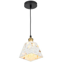 HÄNGELEUCHTE 15/15/120 cm   - Beige, Design, Stein/Metall (15/15/120cm) - Collet's Monde