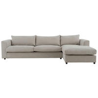 SOFFA i flatväv beige  - beige/svart, Klassisk, metall/trä (300/185cm) - Pure Home Comfort