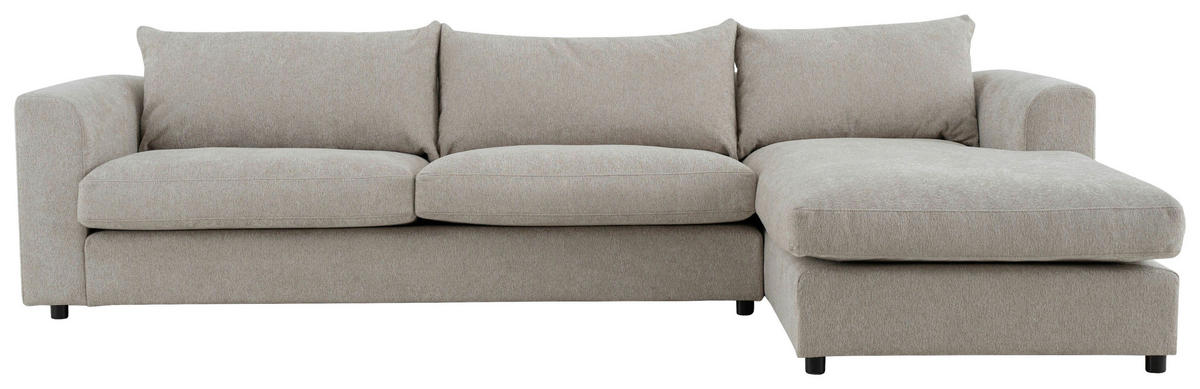 SOFFA i flatväv beige  - beige/svart, Klassisk, metall/trä (300/185cm) - Pure Home Comfort