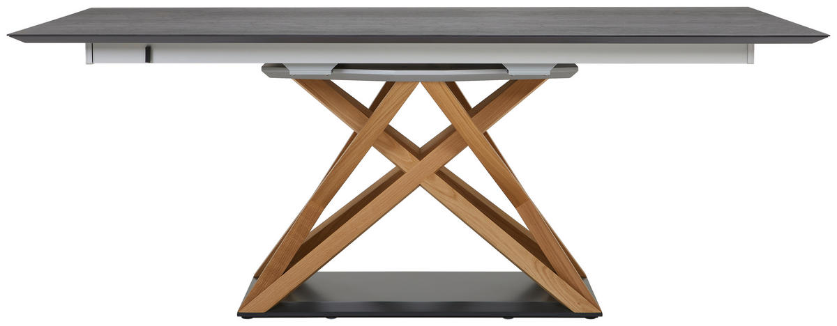 ESSTISCH in Holz, Metall, Keramik, Holzwerkstoff 190-270/100/74 cm  - Eichefarben/Anthrazit, Design, Holz/Keramik (190-270/100/74cm) - Bacher