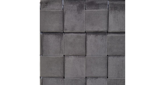HOCKER Samt Grau - Schwarz/Grau, Trend, Textil (40/43/40cm) - Xora