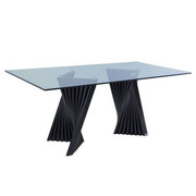 ESSTISCH in Schwarz - Schwarz, Design, Glas/Metall (180/76/90cm) - XORA