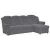 ECKSOFA in Chenille Dunkelgrau  - Dunkelgrau/Schwarz, Konventionell, Kunststoff/Textil (262/165cm) - Livetastic