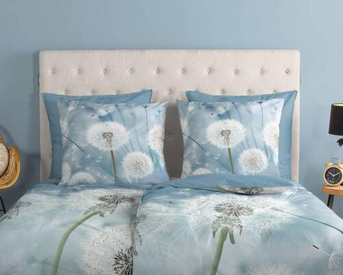 WENDEBETTWÄSCHE Wishfull Renforcé 135/200 cm  - Blau, Natur, Textil (135/200cm)