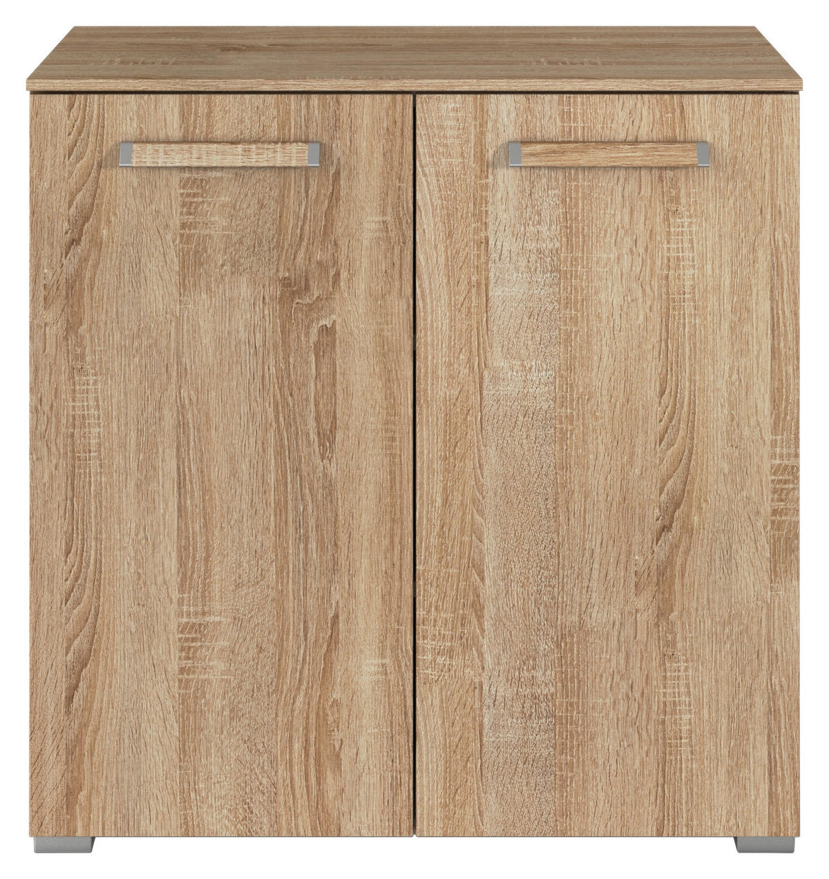 KOMMODE  in 80/81/42 cm  - Silberfarben/Sonoma Eiche, Design, Holzwerkstoff/Kunststoff (80/81/42cm) - Novel