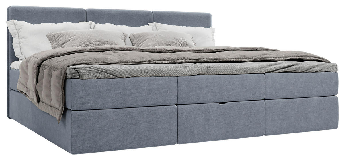 FAMILIENBETT - Blau/Schwarz, MODERN, Holz/Kunststoff (240/200cm) - MID.YOU