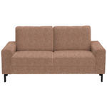 2-SITZER-SOFA  in Flachgewebe Aprikose  - Aprikose/Schwarz, Design, Textil/Metall (178/86/97cm) - Hom`in