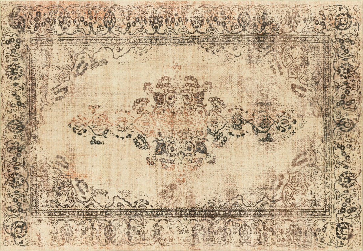 FLACHWEBETEPPICH 200/290 cm Lisora Beige  - Beige, LIFESTYLE, Kunststoff/Textil (200/290cm) - wash+dry