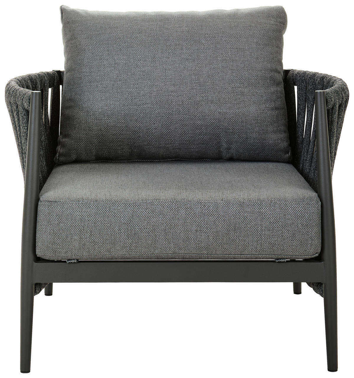 LOUNGE FOTELJA  antracit   - antracit, Design, metal/tekstil (91/68/81cm) - Amatio