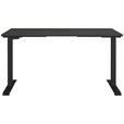 SCHREIBTISCH 140/80/72-118 cm  in Schwarz  - Schwarz, MODERN, Holzwerkstoff/Metall (140/80/72-118cm) - Novel