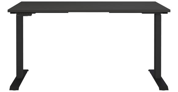 SCHREIBTISCH 140/80/72-118 cm in Schwarz - Schwarz, MODERN, Holzwerkstoff/Metall (140/80/72-118cm) - Novel