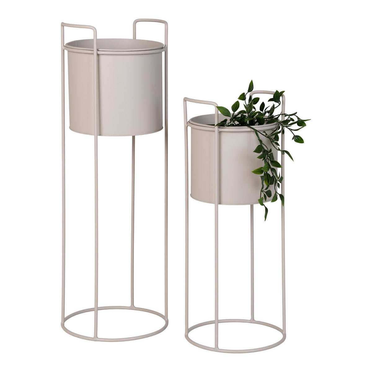ÜBERTOPF-SET  - Beige, Design, Metall