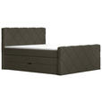 BOXSPRINGBETT 180/200 cm  in Dunkelbraun  - Dunkelbraun, KONVENTIONELL, Textil (180/200cm) - Esposa