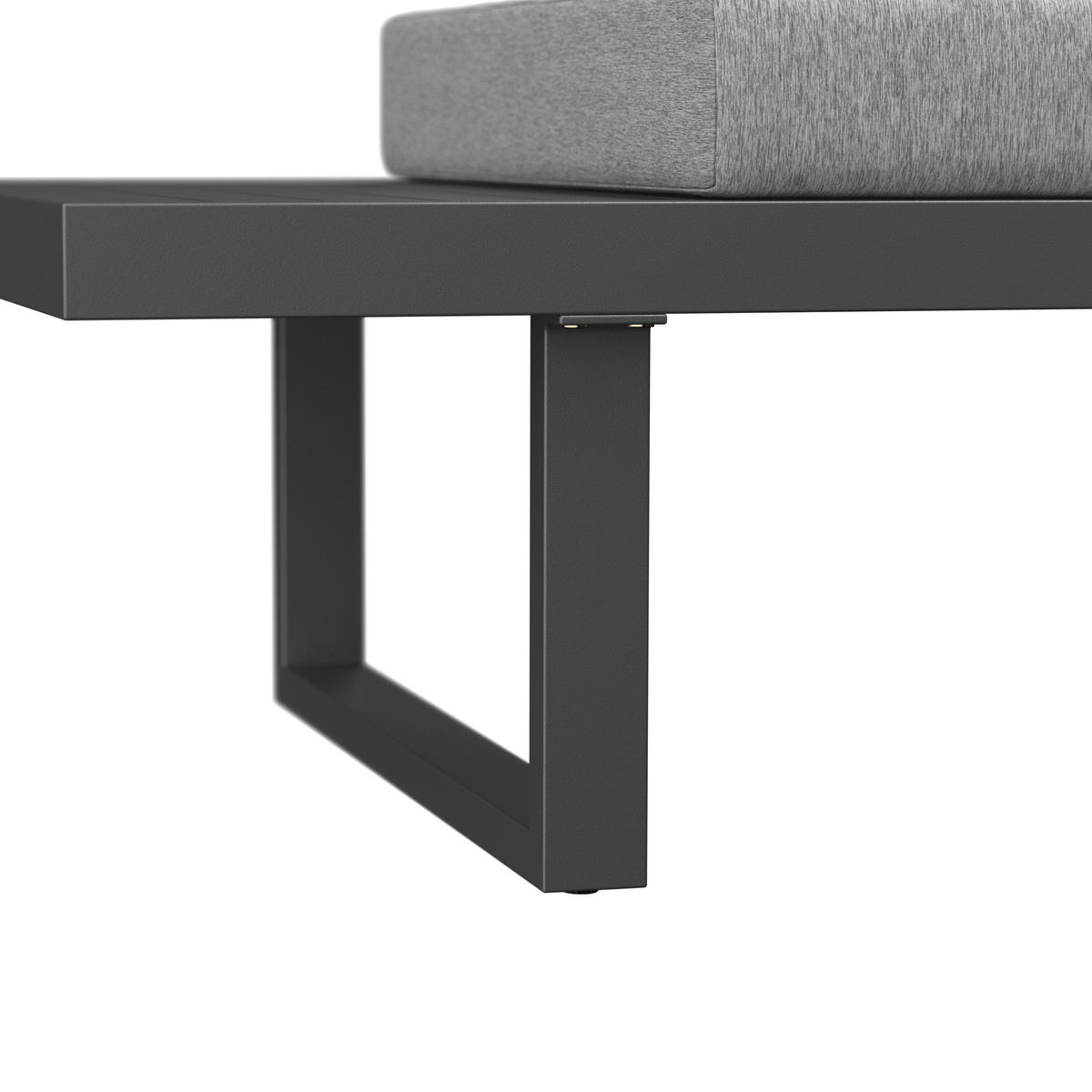 LOUNGE GARNITURA jeklo  - siva, Design, kovina (176/100/71/46/67/74,5/60,5cm) - Ambia Garden