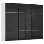 SCHWEBETÜRENSCHRANK  in Grau, Schwarz  - Chromfarben/Schwarz, KONVENTIONELL, Glas/Holzwerkstoff (242/223/68cm) - Novel