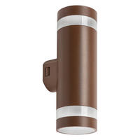 VONKAJŠIE LED SVIETIDLO  - priehľadné/hnedá, Basics, plast (10.4/8.5/24.7cm)