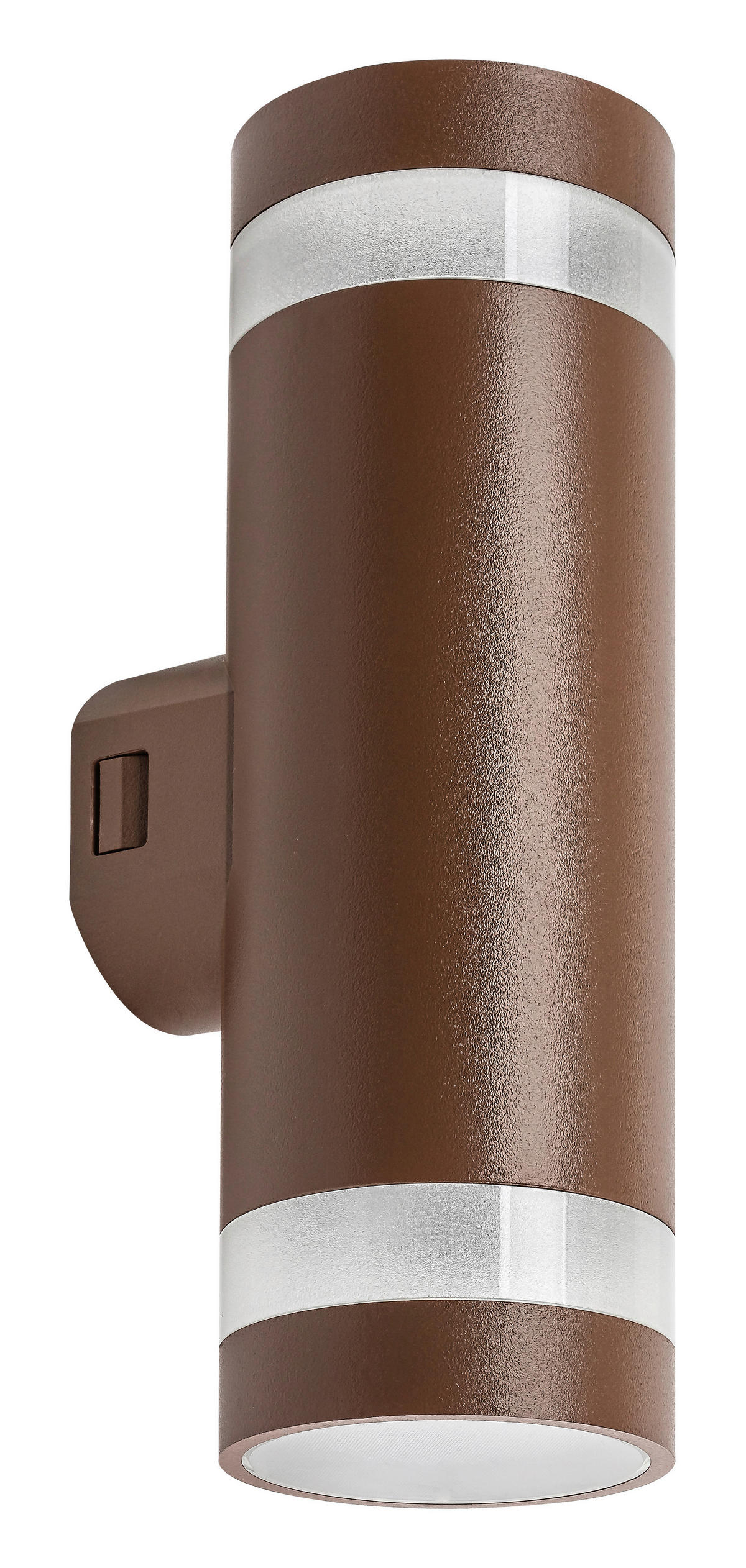 VONKAJŠIE LED SVIETIDLO  - priehľadné/hnedá, Basics, plast (10.4/8.5/24.7cm)