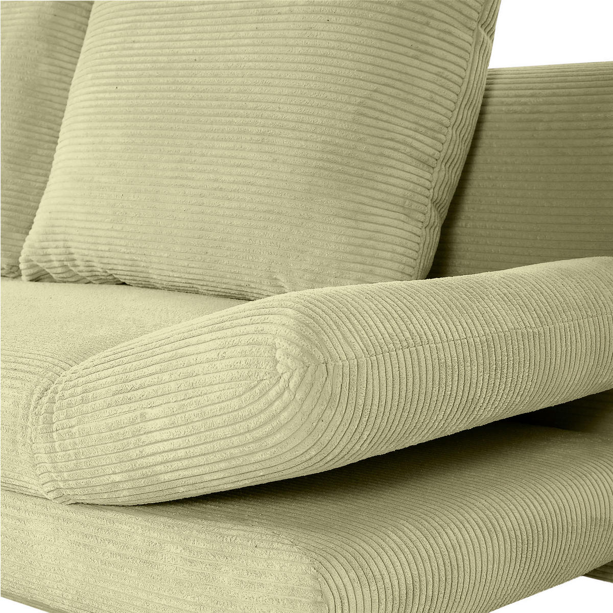 SCHLAFSOFA in Cord Hellgrün  - Schwarz/Hellgrün, Konventionell, Textil/Metall (200/78/95cm) - home24