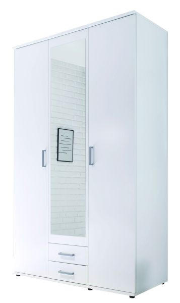ORMAR S KLASIČNIM VRATIMA bijela - bijela/boje aluminija, Design, drvni materijal/plastika (120/195/55cm) - Boxxx