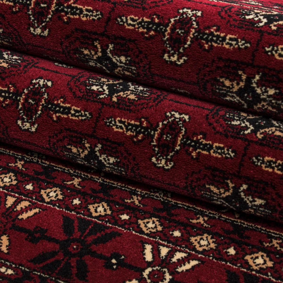 VÄVD MATTA 240/340 cm Marrakesh  - mörkröd, Klassisk, textil (240/340cm) - Novel